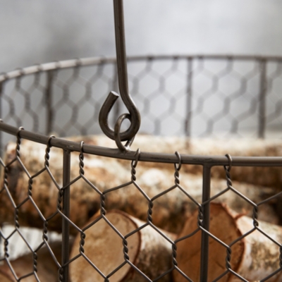 Wire Log Basket Laundry & Storage The White Company UK