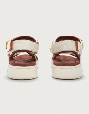 Woden Line Webbing Footbed Sandals - Ivory