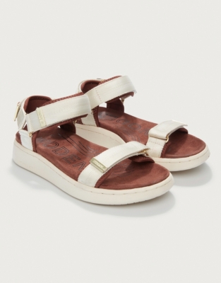 Woden Line Webbing Footbed Sandals - Ivory