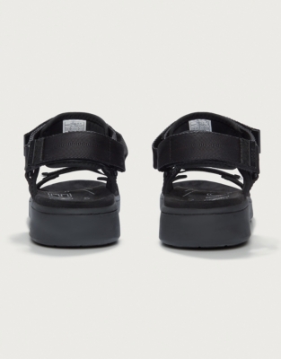Woden Line Webbing Footbed Sandals - Black