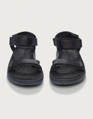 Woden Line Webbing Footbed Sandals - Black