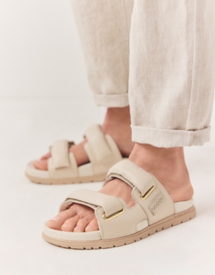 Woden Padded Leather Sliders