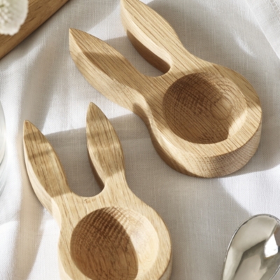 Wooden Bunny Egg Holders – Set of 2