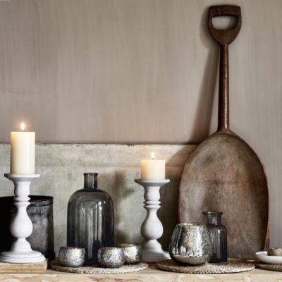 Wooden Pillar Candle Holder Candle Holders The White Company UK