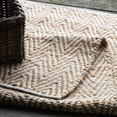 Wool & Jute Herringbone Rug Furniture Sale The White Company UK