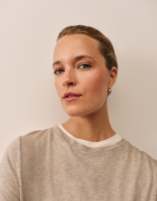 Wool Blend Double Layer Jersey Top - Hazelwood