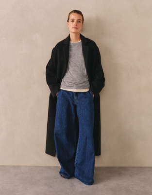 Wool Blend Double Layer Jersey Top