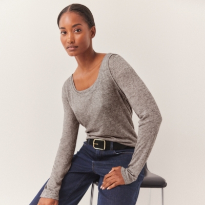 Wool Blend Double Layering Top