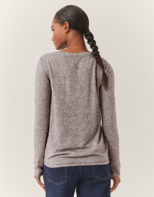 Wool Blend Double Layering Top