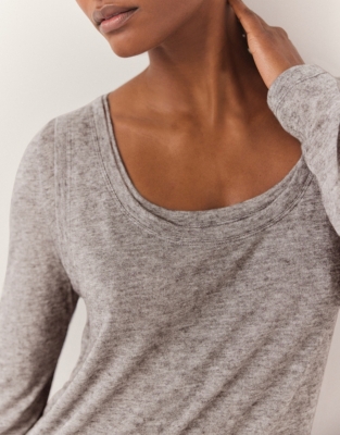 Wool Blend Double Layering Top