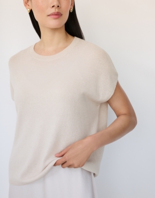 Wool Blend Knit & Washed Satin Dress