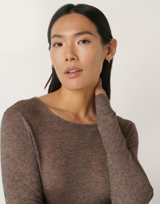 Wool Blend Layering Jersey Top