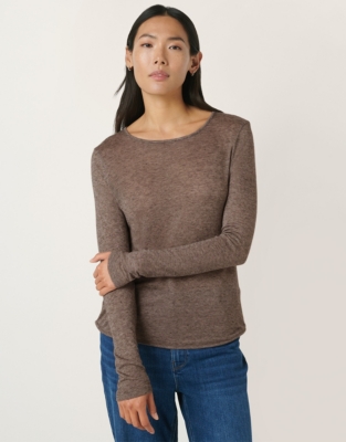 Wool Blend Layering Jersey Top