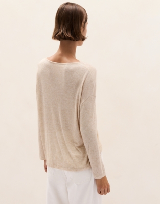 Wool Blend Oversized Henley 