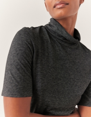 Wool Blend Roll Neck T-Shirt