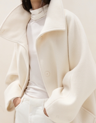 Wool Blend Turtleneck Top 