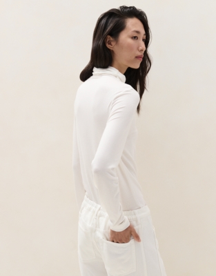Wool Blend Turtleneck Top 