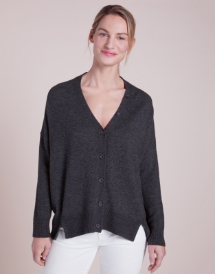 Wool Button Detail Cardigan | Sweaters & Cardigans | The White Company US