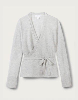grey ballet wrap cardigan