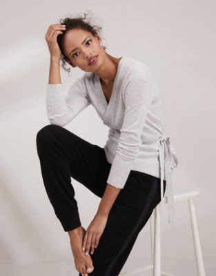 Ballet wrap clearance top sweater