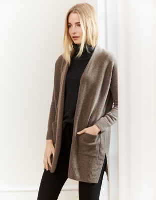 Wool Cashmere Long Cardigan