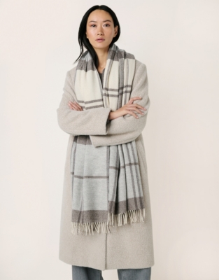 Wool Check Scarf