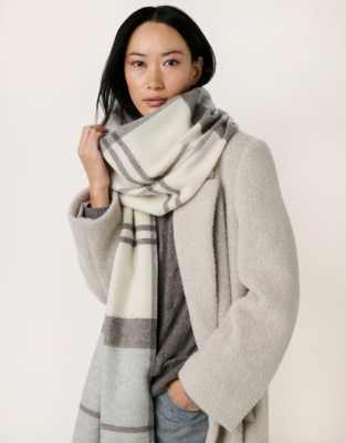 Wool Check Scarf