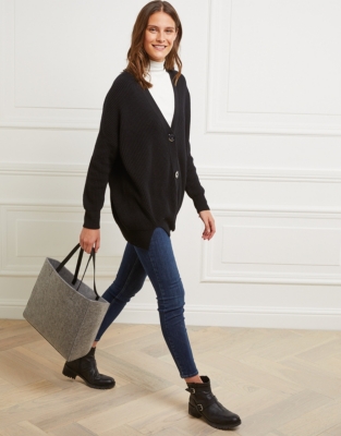 Wool Chunky Boyfriend Cardigan | Clothing Sale | The White Company UK