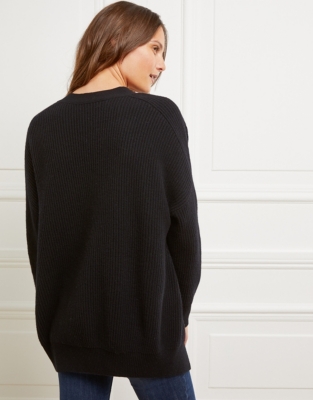 Wool Chunky Boyfriend Cardigan Clothing Sale The White Company UK