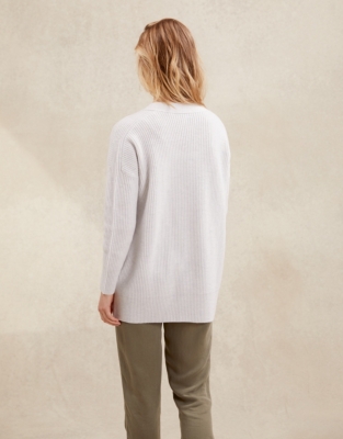 Wool Chunky Boyfriend Cardigan Clothing Sale The White Company UK