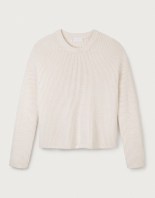 Wool Cotton Cropped Sweater