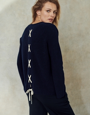 Lace up back on sale jumper