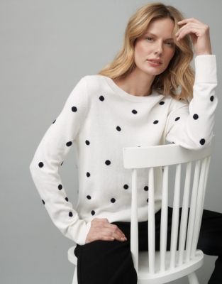 White company black clearance jumper