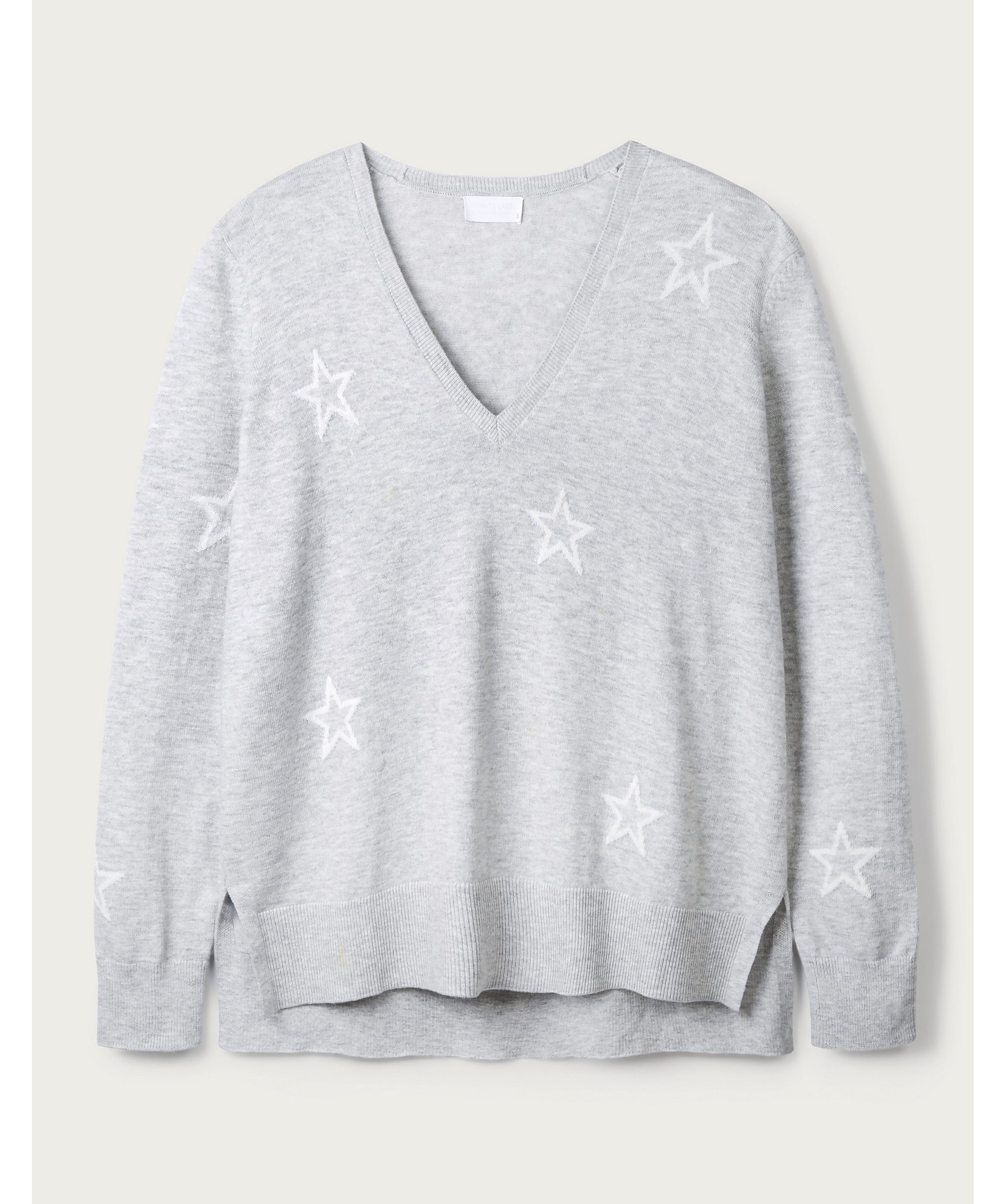 Wool-Cotton Star V-Neck Sweater | New In Clothing | The White Company US