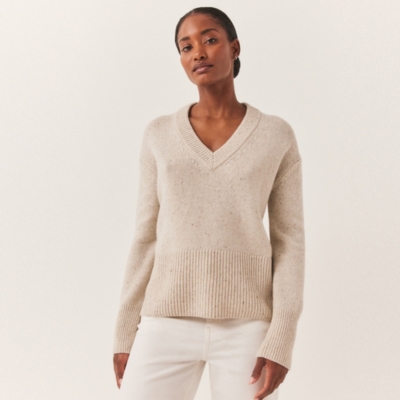 Wool Donegal V-Neck Sweater