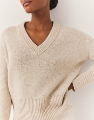 Wool Donegal V-Neck Sweater