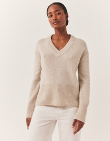 Wool Donegal V-Neck Sweater