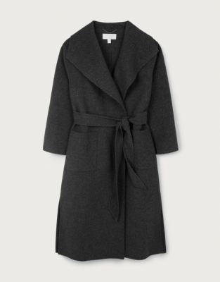 Double-Faced Wool Belted Coat