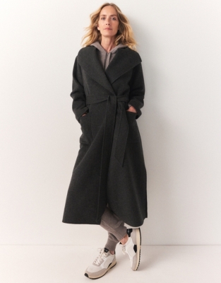 Double-Faced Wool Belted Coat