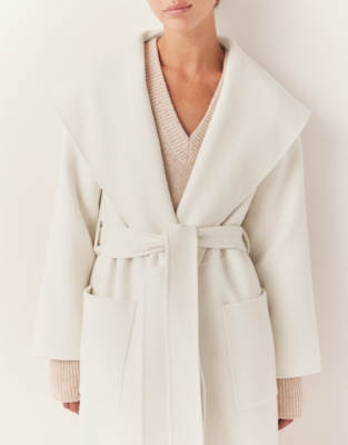 Wool Double Faced Belted Coat