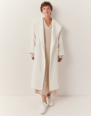 Wool Double Faced Belted Coat