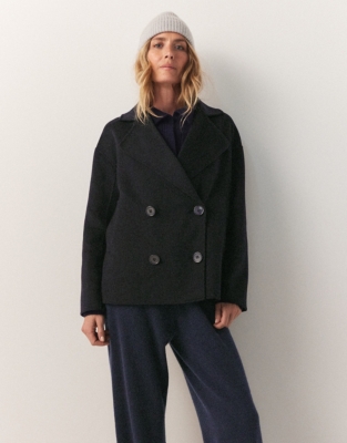 Wool Double Faced Cropped Jacket | Coats & Jackets | The White Company UK