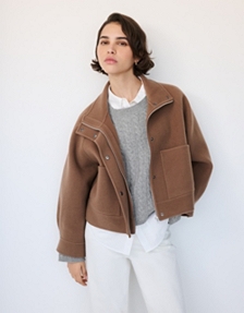Wool Double Faced Cropped Jacket