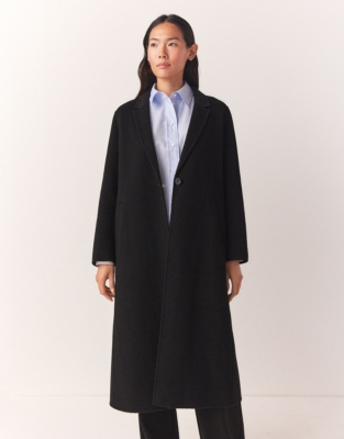 Wool Double Faced Long Coat | Coats & Jackets | The White Company UK