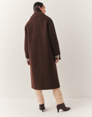 Wool Double Faced Scarf Coat