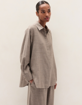Wool Gauze Boyfriend Shirt