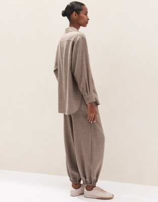 Wool Gauze Boyfriend Shirt