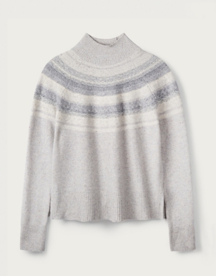 Wool Reverse Knit Fair Isle Jumper | Clothing Sale | The White Company UK