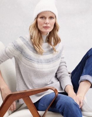 White company outlet fairisle jumper