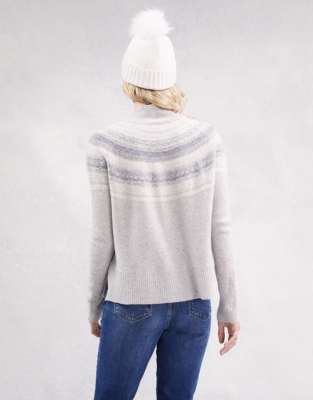 Wool Reverse Knit Fair Isle Jumper Clothing Sale The White Company UK